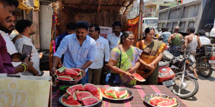 Water Panthal at Arcot Bazaar For Summer Purpose